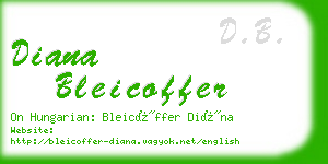 diana bleicoffer business card